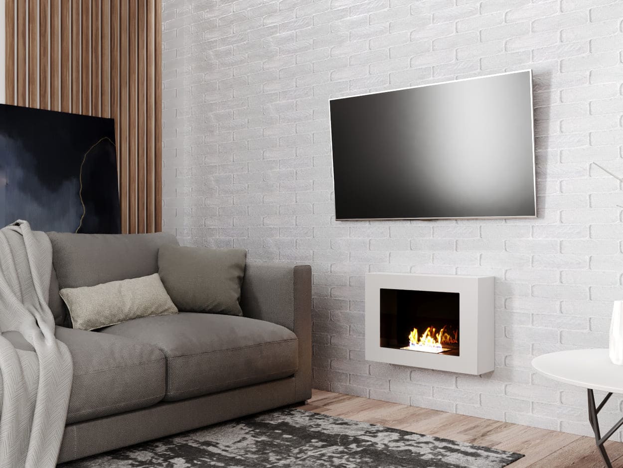 Биокамин "Русский огонь" Лайт Бланк 550N с декоративным стеклом (стемалитом) по цене 20 750 руб.