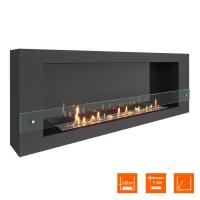 Биокамин SteelHeat WALL ONE 1200 LITE черный, стекло, стемалит Биокамин SteelHeat WALL ONE 1200 LITE черный, стекло, стемалит