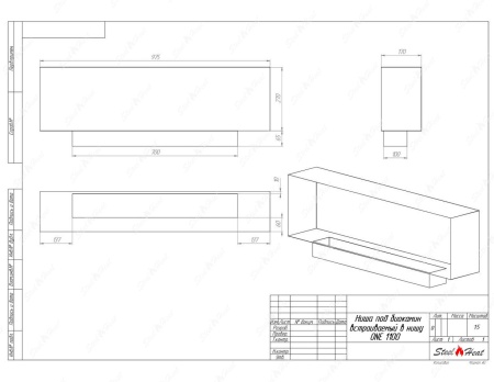 Биокамин SteelHeat ONE-H 1100 стемалит по цене 51 030 руб.