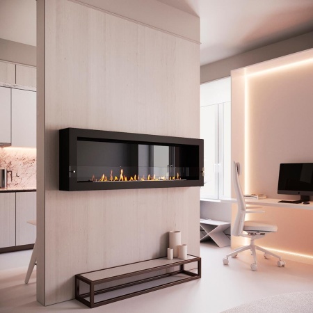 Биокамин SteelHeat WALL ONE 1700 черный по цене 68 040 руб.