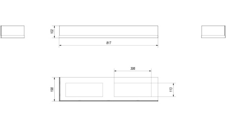 Стекло декоративное для биокамина DELTA/L/900 по цене &euro;195