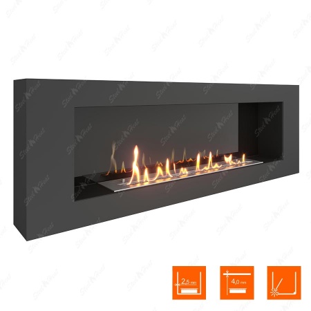 Биокамин SteelHeat WALL 1200 стемалит по цене 46 900 руб.