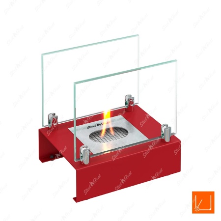 Настольный биокамин SteelHeat ALBA красный по цене 5 960 руб.