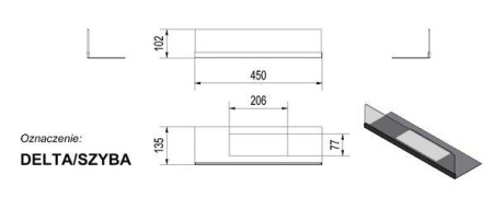Стекло декоративное для биокамина DELTA по цене €113